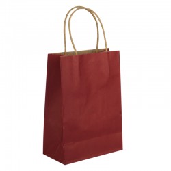 Burgundy Paper Bag with Twisted Handle – 21x27x11cm
