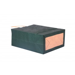 Dark Green Paper Bag with Twisted Handle – 15x21x8cm