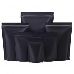 Black Matte 7cm x 10cm Smell Proof Self Seal Self Standing Bags