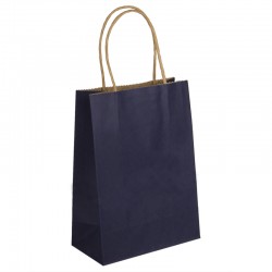 Dark Blue Paper Bag with Twisted Handle – 15x21x8cm