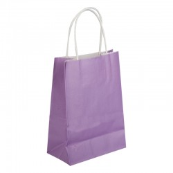 Light Purple Paper Bag with Twisted Handle – 15x21x8cm